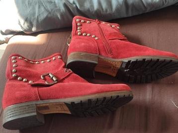 Nieuw : Botje bordeaux/ rood 40, Lage of Enkellaarzen, Nieuw, Rood, Ophalen