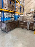Volledige Horeca Werktafel Set – Mermeren Blad | Luxe Afwerk, Ophalen, Gebruikt, Inox Meubilair