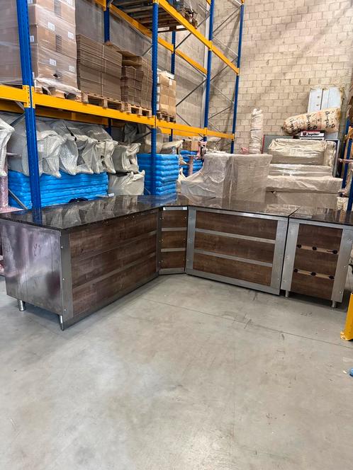 Volledige Horeca Werktafel Set – Mermeren Blad | Luxe Afwerk, Zakelijke goederen, Horeca | Keukenapparatuur, Inox Meubilair, Gebruikt