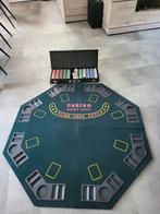 Plateau de poker à poser sur table. Diam 120cm avec valise, Comme neuf, Enlèvement ou Envoi