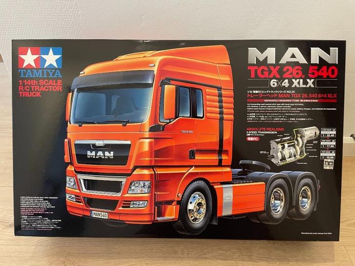 Tamiya 1/14 Man TGX 26.540 6x4 RC Vrachtwagen #56325, Hobby en Vrije tijd, Modelbouw | Radiografisch | Auto's, Zo goed als nieuw