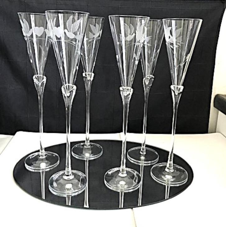 Kristal Glazen Champagne CALICE H 31 Antiek💖✨😍🥂💑👌, Antiek en Kunst, Antiek | Glaswerk en Kristal, Ophalen of Verzenden