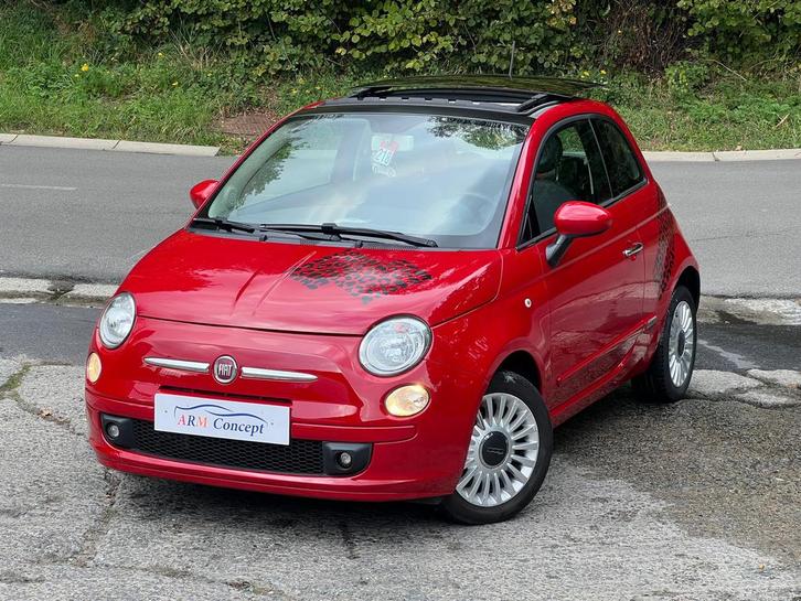 Fiat 500 0.9 Essence 12/2012 *93000km* pano garantie 12 mois, Auto's, Fiat, Bedrijf, Te koop, Elektrische buitenspiegels, Benzine