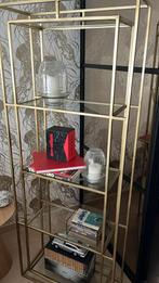 Kast metaal / glas, goud gloednieuw, Ophalen, Glas