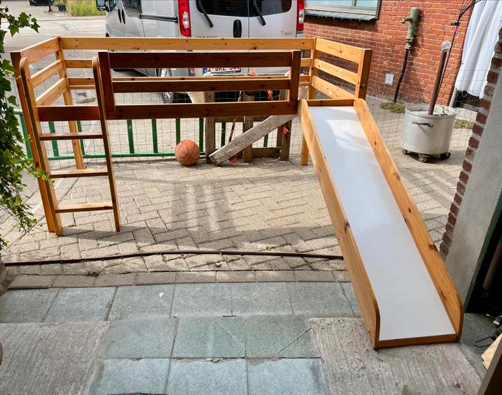 Halve hoogslaper, Kinderen en Baby's, Kinderkamer | Stapelbedden en Hoogslapers, Gebruikt, Halfhoogslaper, Ophalen