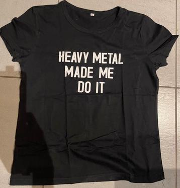 Heavy Metal made me do it - t-shirt - medium - zwart beschikbaar voor biedingen