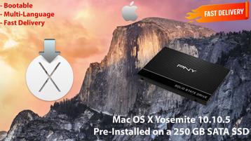 OS X Yosemite 10.10.5 VoorGeïnstalleerd op PNY SSD van 250GB beschikbaar voor biedingen