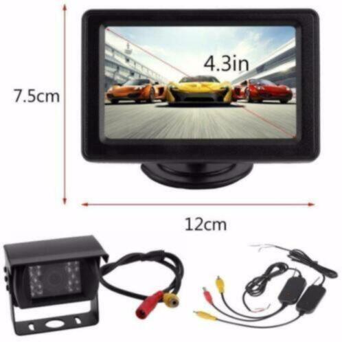 Achteruitrij camera + 4.3-monitor draadloos KJO66-D, Autos : Divers, Accessoires de voiture, Neuf, Enlèvement ou Envoi
