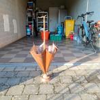 Elegante paraplubak uit het midden van de vorige eeuw | Rood, Antiek en Kunst, Ophalen, Koper