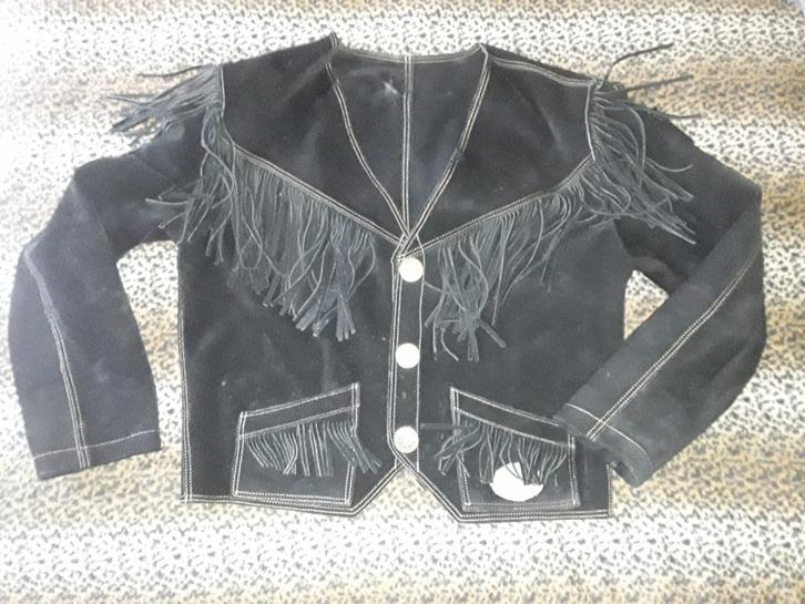 Vintage lederen suéde ruiterjas voor dames., Kleding | Dames, Jasjes, Kostuums en Pakken, Jasje, Maat 42/44 (L), Zwart, Ophalen