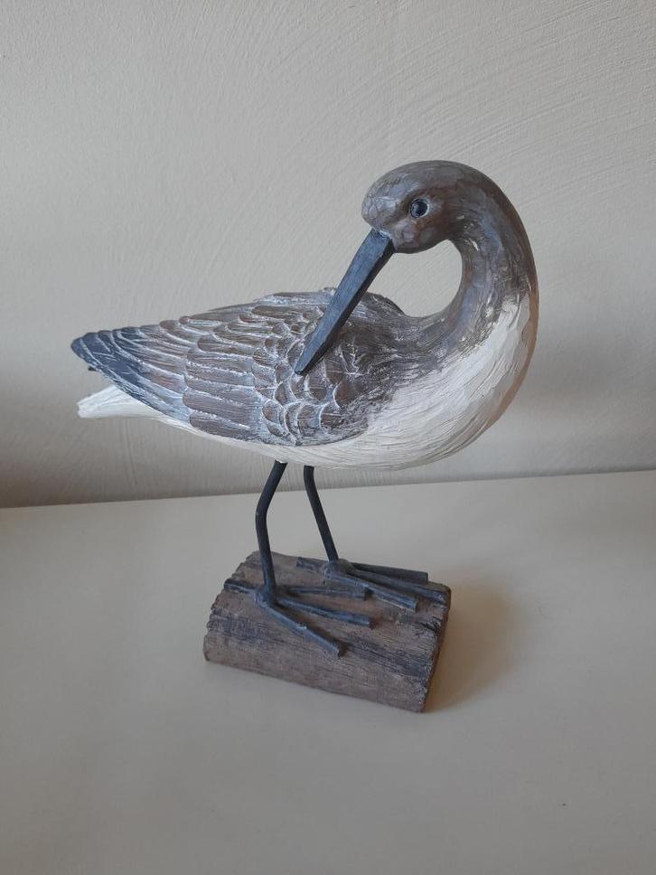 Sandpiper - statue décorative en bois, Collections, Statues & Figurines, Comme neuf, Animal, Enlèvement ou Envoi