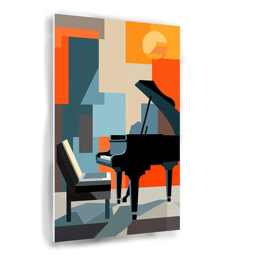 Piano schilderij 90x135cm Forex + Ophangsysteem, Huis en Inrichting, Woonaccessoires | Wanddecoraties, Nieuw, Verzenden