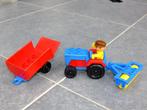 Lego Duplo 2629 - Tracteur et remoque, 1985, Duplo, Ensemble complet, Utilisé, Enlèvement ou Envoi