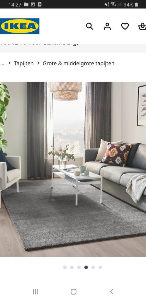 Tapijt 200x300cm middengrijs 4 maand oud, Huis en Inrichting, Stoffering | Tapijten en Vloerkleden, Zo goed als nieuw, 200 cm of meer