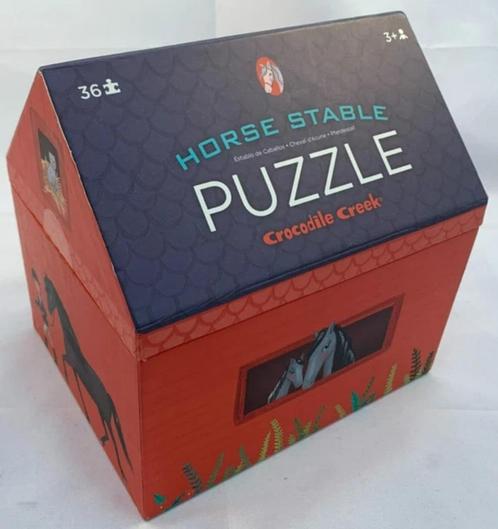 Crocodile Creek Puzzel 36 stukjes Paardenstal Compleet, Kinderen en Baby's, Speelgoed | Kinderpuzzels, Zo goed als nieuw, Verzenden