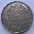 2 frank zilver 1911 Belgie frans, Ophalen of Verzenden, Zilver, Zilver