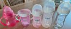 Avent 3  drinkflessen en 2 drinkbekers, Ophalen of Verzenden, Zo goed als nieuw, Flessen- of potjesverwarmer