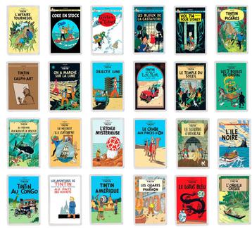 Toute la collection Tintin (petits formats) beschikbaar voor biedingen