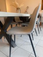 6 moderne lichtgrijze stoelen – zo goed als nieuw, Gris, Comme neuf, Enlèvement, Cinq, Six Chaises ou plus
