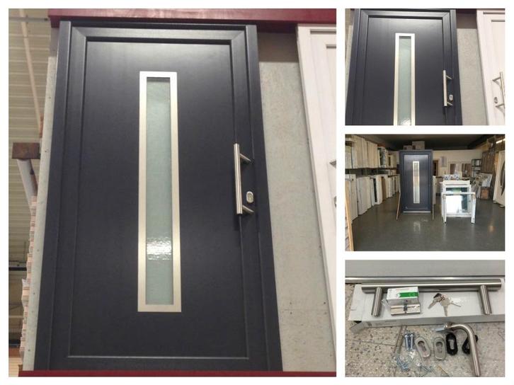 Porte en pvc blanc ou anthracite poignée comprise, Bricolage & Construction, Châssis & Portes coulissantes, Neuf, Enlèvement