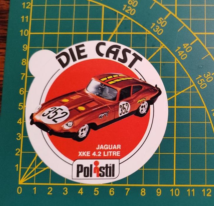 Sticker Polistil Jaguar XKE 4,2 Litre, Verzamelen, Stickers, Ophalen of Verzenden