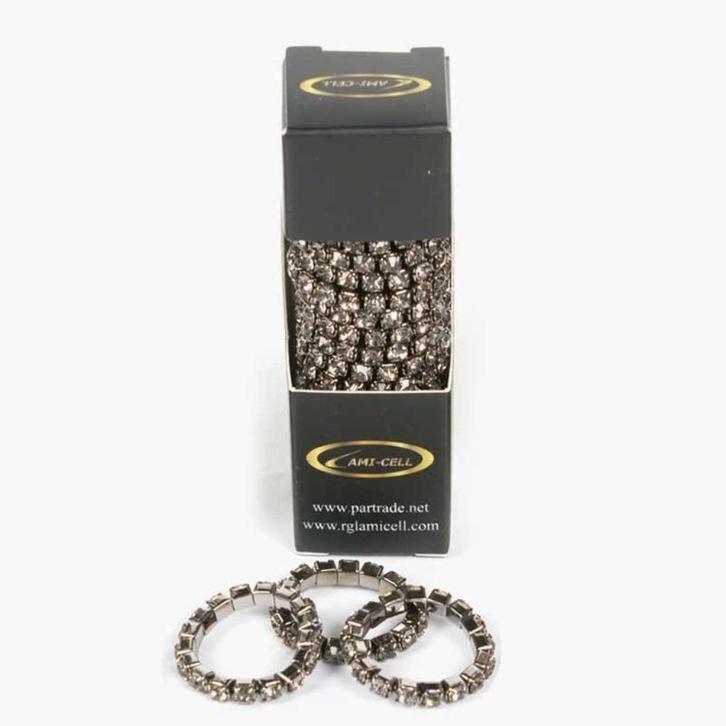 Vlechtelastiekjes met diamantjes Zwart - Paardenelastiekjes, Dieren en Toebehoren, Paarden en Pony's | Verzorgingsproducten, Nieuw