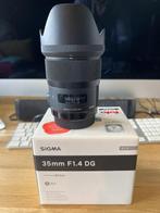 Objectif Sigma 35mm F 1.4 DG Art (fixe), Audio, Tv en Foto, Foto | Lenzen en Objectieven, Ophalen, Zo goed als nieuw, Groothoeklens