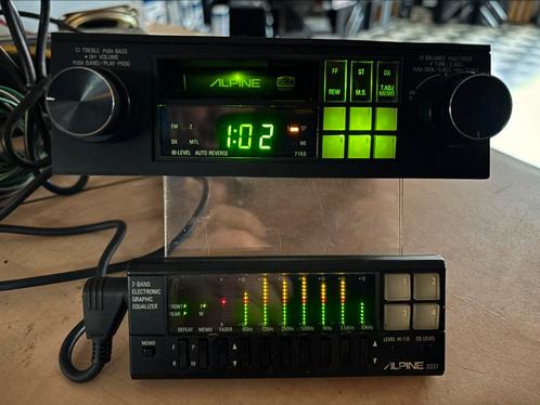 Unieke Alpine installatie jaren ‘80 met equalizer, Auto diversen, Autoradio's, Zo goed als nieuw, Ophalen of Verzenden