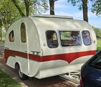 Oldtimer caravan Mostard Yvonne 1962!, Dwarsbed, Particulier, Uitbouw voortent