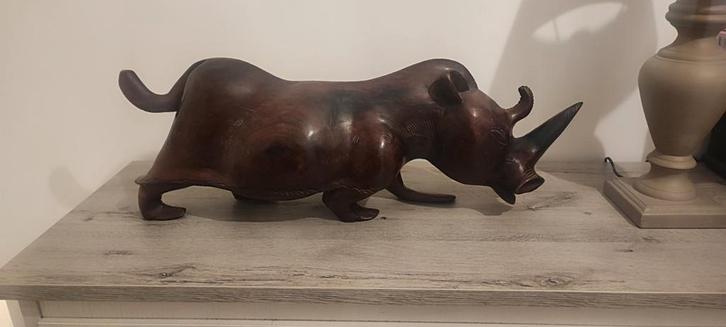 2 grote houten beelden, Antiek en Kunst, Kunst | Beelden en Houtsnijwerken, Ophalen of Verzenden