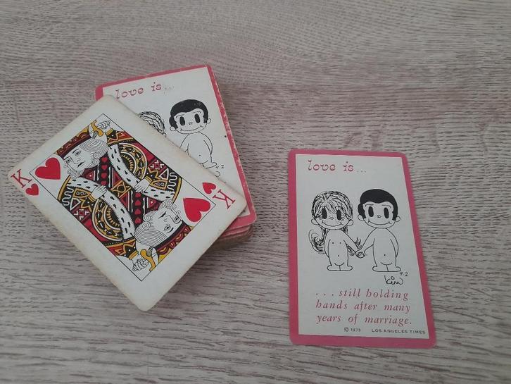 Vintage kaartspel - Liefde is - Love is 1973 - LA Times, Verzamelen, Film en Tv, Gebruikt, Ophalen of Verzenden