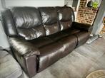 Ensemble salon cuir brun, Ophalen, Gebruikt, Leer, Rechte bank