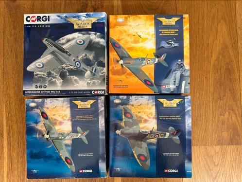 Collection of 1/72 diecast corgi Spitfires schaalmodel, Hobby en Vrije tijd, Modelbouw | Vliegtuigen en Helikopters, Zo goed als nieuw