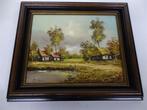 A5585 Olieverf Schilderij van R. Wolters, Ophalen of Verzenden