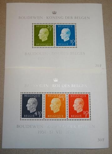 Belgische postzegelblokjes Boudewijn, Koninklijk huis, Ophalen of Verzenden, Zonder stempel, Postfris