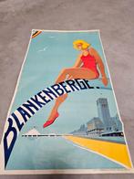 Originele kust affiche Blankenberge uit 1947, Verzamelen, Posters, Ophalen of Verzenden, Zo goed als nieuw