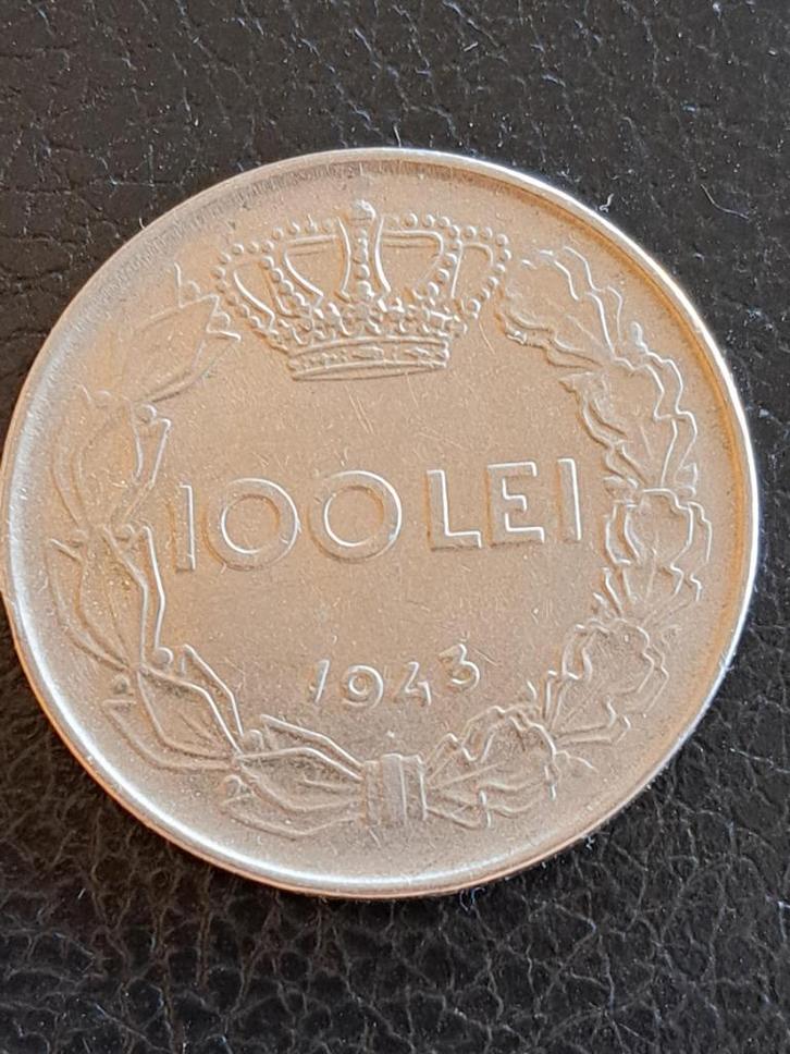 1943 Roemenië 100 lei Michael I, Postzegels en Munten, Munten | Europa | Niet-Euromunten, Losse munt, Overige landen, Verzenden