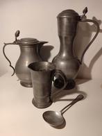 Ensemble ancien en étain, pichet, tasse en étain, ancien sig, Enlèvement ou Envoi