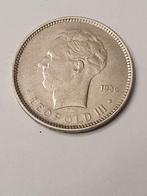 5 frank 1936 vl b  groot model type Rau leopold 3 prachtig, Postzegels en Munten, Ophalen of Verzenden, Losse munt