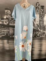 prachtige blauwe jurk kleedje vaste print - 3XL, Taille 46/48 (XL) ou plus grande, Comme neuf, Bleu, Sous le genou