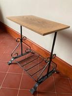2 bijzettafels – hout & smeedijzer, Ophalen, Hout