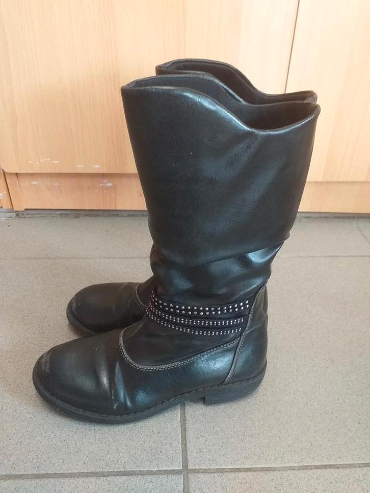 Zwarte laarzen met steentjes maat 32, goede staat, Kinderen en Baby's, Kinderkleding | Schoenen en Sokken, Gebruikt, Laarzen, Meisje