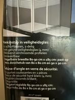 Cabine de douche chromée avec portes coulissantes 90x90, Enlèvement, Chrome