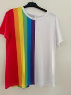 Tshirt met regenboogkleuren, Maat 38/40 (M), Wit, Nieuw, Ophalen of Verzenden