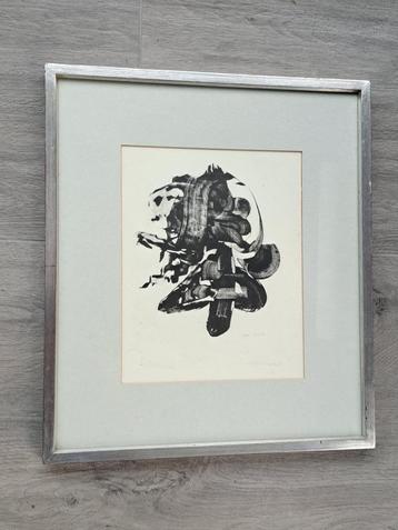 Abstract kunstwerk - gesigneerde litho uit 1969 beschikbaar voor biedingen