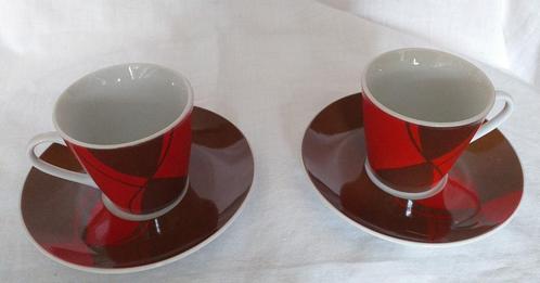 2 tasses et sous-tasses expresso Dr Oetker, Collections, Porcelaine, Cristal & Couverts, Neuf, Enlèvement ou Envoi