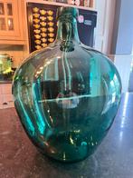 Decoratieve groene wijn/bloemenvaas, Enlèvement, Comme neuf, Vert, Verre