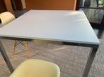 Table carrée blanche, Synthétique, 100 à 150 cm, 100 à 150 cm, Modern