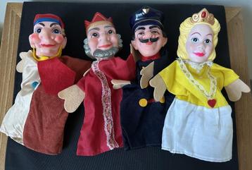 4 magnifiques poupées de spectacle de marionnettes - Vintage