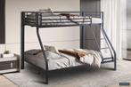 XB Stapelbedden Grijs metaal + bodem NIEUW +Gratis Levering, Ophalen of Verzenden, Nieuw, 210 cm